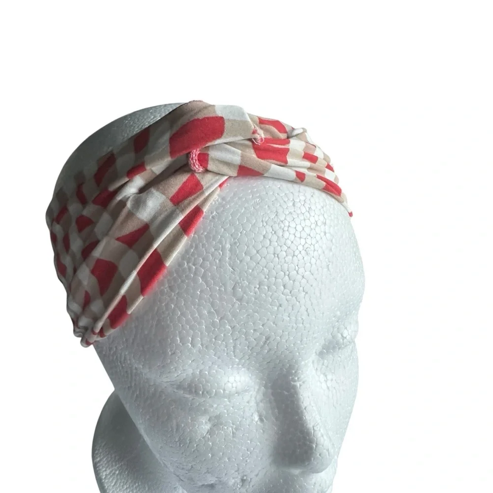 Aerie‎ Offline Women’s Red Gingham Checked Top Knot Headband NWT